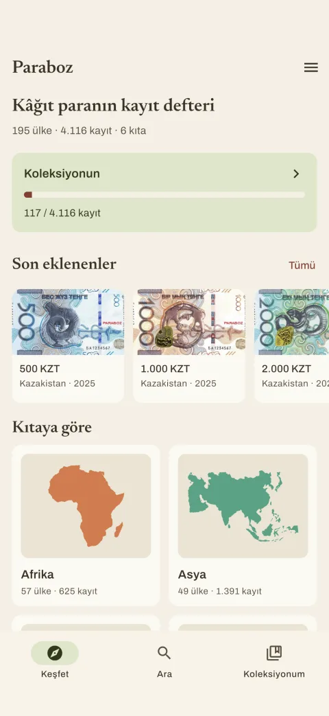 Paraboz uygulamasından bir ekran