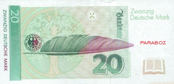 Alman Markı 20 DEM arka yüz
