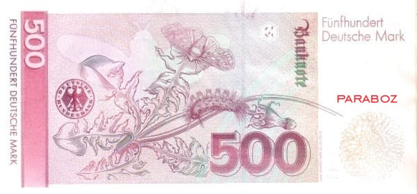Alman Markı 500 DEM arka yüz