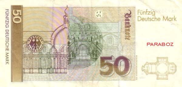 Alman Markı 50 DEM arka yüz