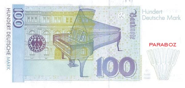 Alman Markı 100 DEM arka yüz