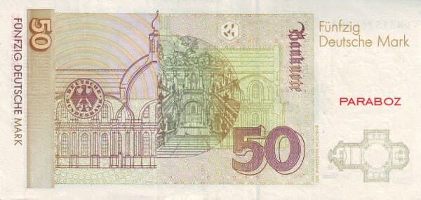 Alman Markı 50 DEM arka yüz