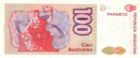 Arjantin 100 ARS arka yüz
