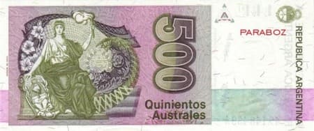 Arjantin 500 ARS arka yüz