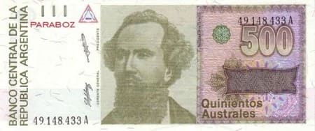 Arjantin 500 ARS ön yüz