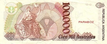 Arjantin 100.000 ARS arka yüz