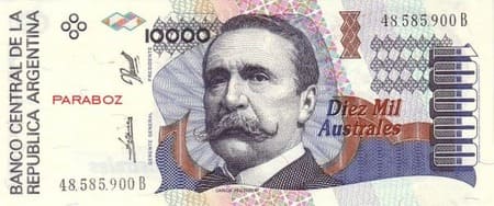 Arjantin 10.000 ARS ön yüz