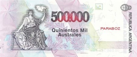 Arjantin 500.000 ARS arka yüz