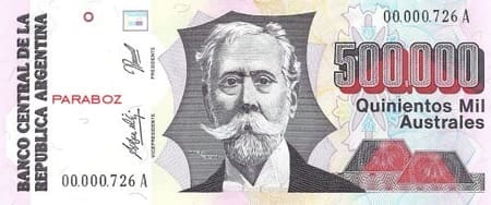 Arjantin 500.000 ARS ön yüz