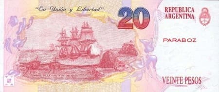 Arjantin 20 ARS arka yüz