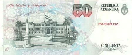 Arjantin 50 ARS arka yüz