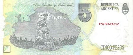 Arjantin 5 ARS arka yüz