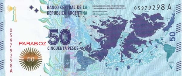 Arjantin 50 ARS ön yüz