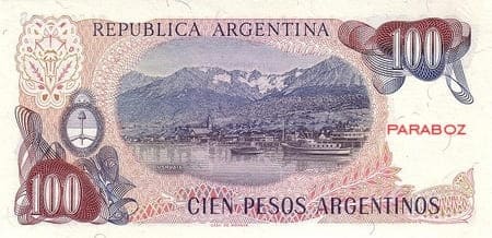 Arjantin 100 ARS arka yüz