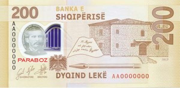 Arnavutluk 200 ALL arka yüz