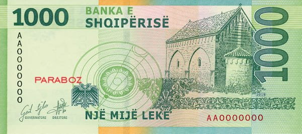Arnavutluk 1.000 ALL arka yüz