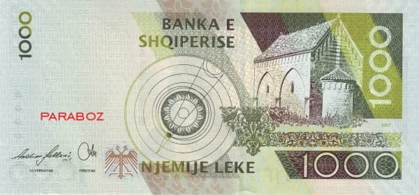 Arnavutluk 1.000 ALL arka yüz