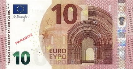 Avrupa Merkez Bankası 10 EUR ön yüz