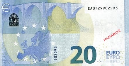 Avrupa Merkez Bankası 20 EUR arka yüz