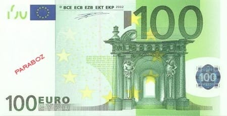 Avrupa Merkez Bankası 100 EUR ön yüz