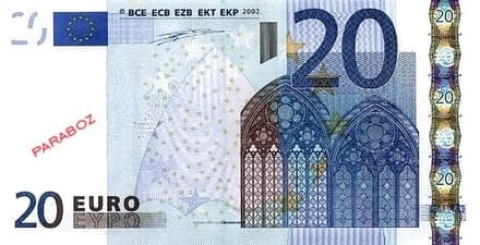 Avrupa Merkez Bankası 20 EUR ön yüz