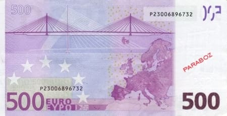 Avrupa Merkez Bankası 500 EUR arka yüz