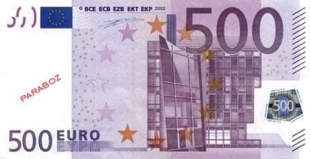 Avrupa Merkez Bankası 500 EUR ön yüz