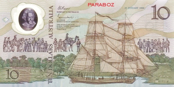 Avustralya 10 AUD ön yüz