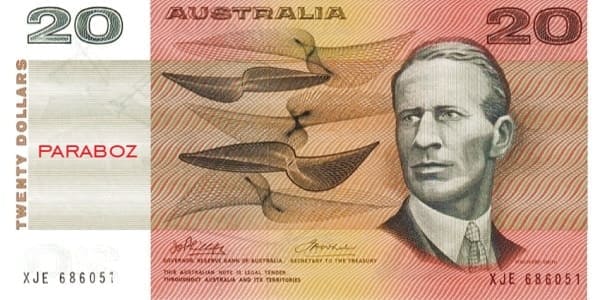 Avustralya 20 AUD ön yüz
