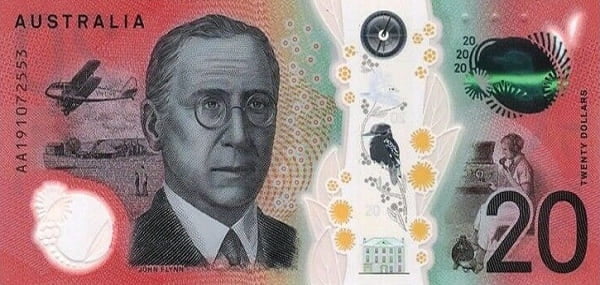 Avustralya 20 AUD ön yüz