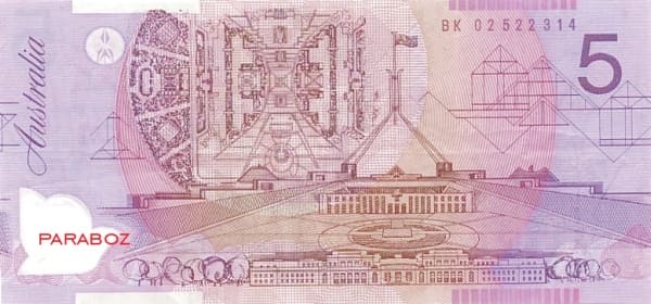 Avustralya 5 AUD arka yüz