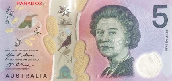 Avustralya 5 AUD ön yüz