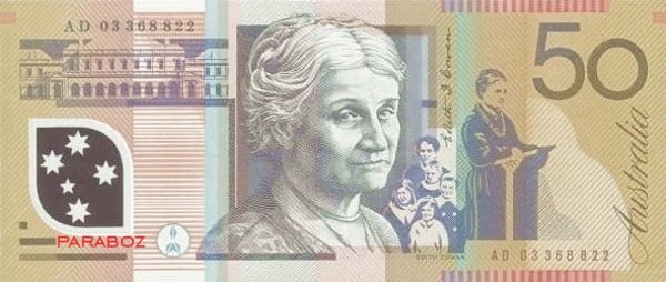Avustralya 50 AUD arka yüz