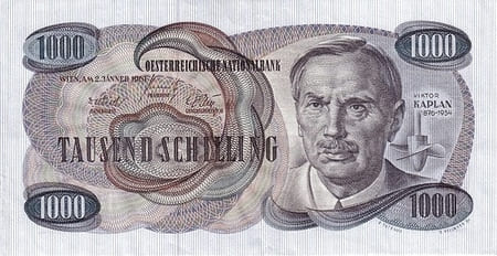Avusturya 1.000 ATS ön yüz