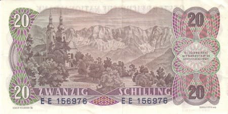 Avusturya 20 ATS arka yüz