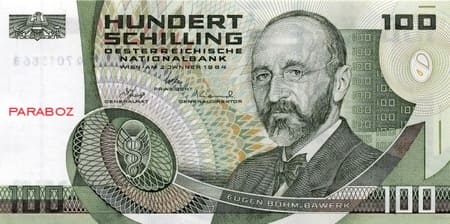 Avusturya 100 ATS ön yüz