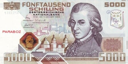 Avusturya 5.000 ATS ön yüz