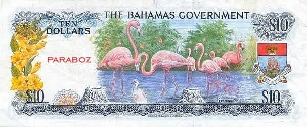 Bahamas 10 BSD arka yüz
