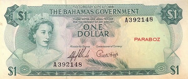 Bahamas 1 BSD ön yüz