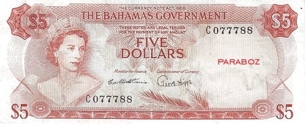 Bahamas 5 BSD ön yüz