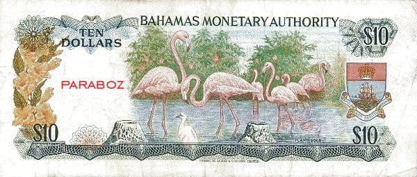 Bahamas 10 BSD arka yüz