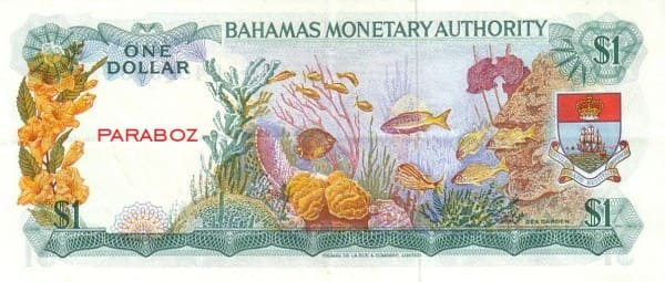 Bahamas 1 BSD arka yüz