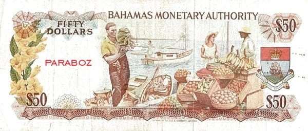 Bahamas 50 BSD arka yüz