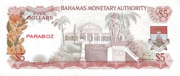 Bahamas 5 BSD arka yüz