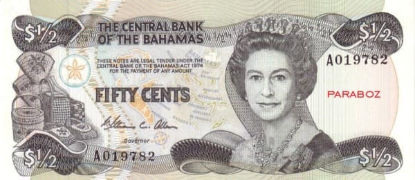 Bahamas 0,5 BSD ön yüz