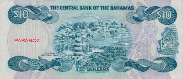 Bahamas 10 BSD arka yüz