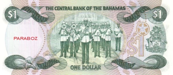 Bahamas 1 BSD arka yüz