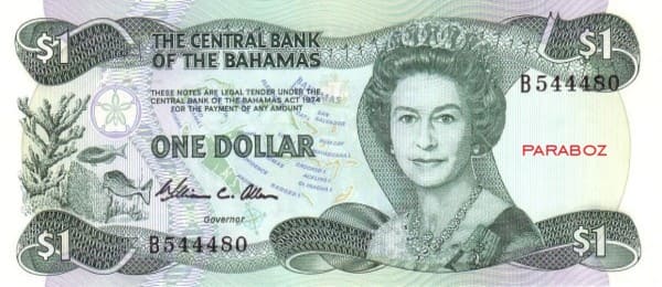 Bahamas 1 BSD ön yüz