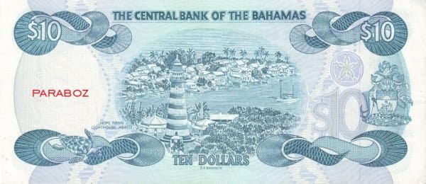 Bahamas 10 BSD arka yüz