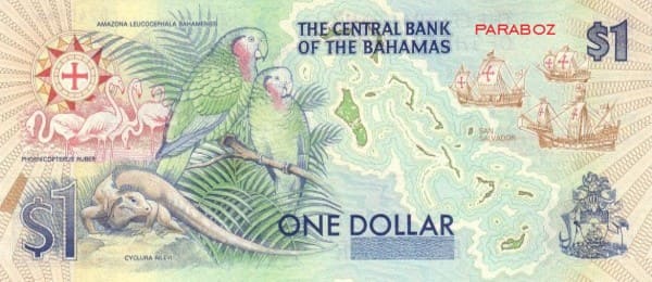Bahamas 1 BSD arka yüz